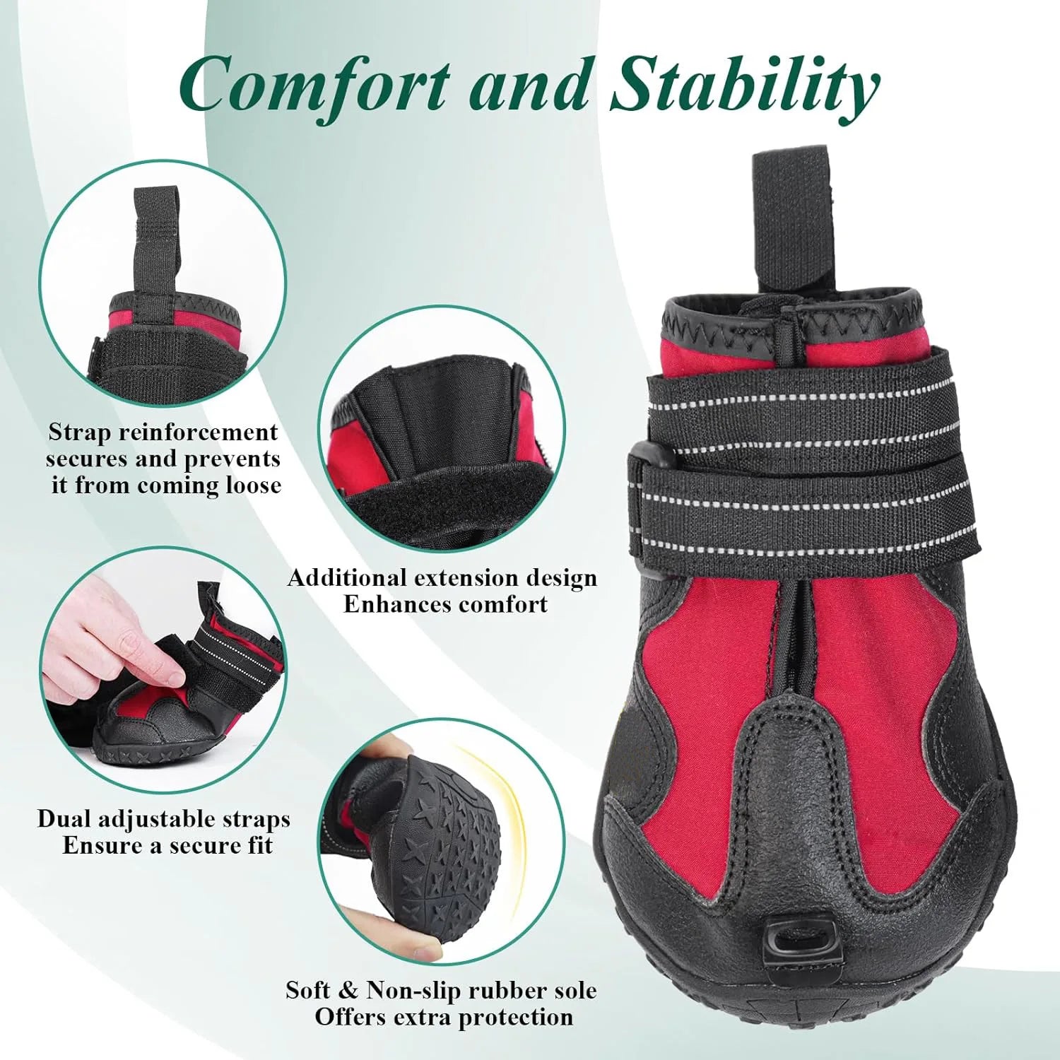 Non-Skid No Knuckling Dog Boot Brace