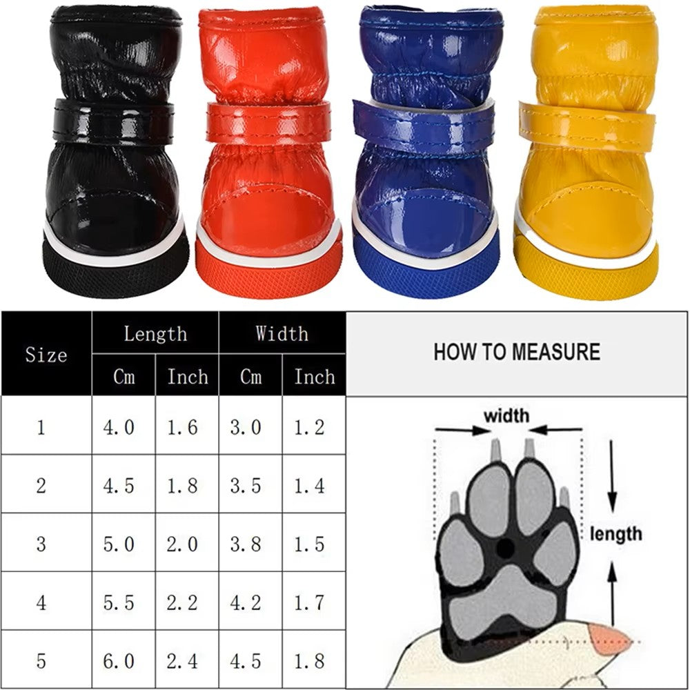 Small Pet Waterproof Warm Fleece Winter Snow Boots