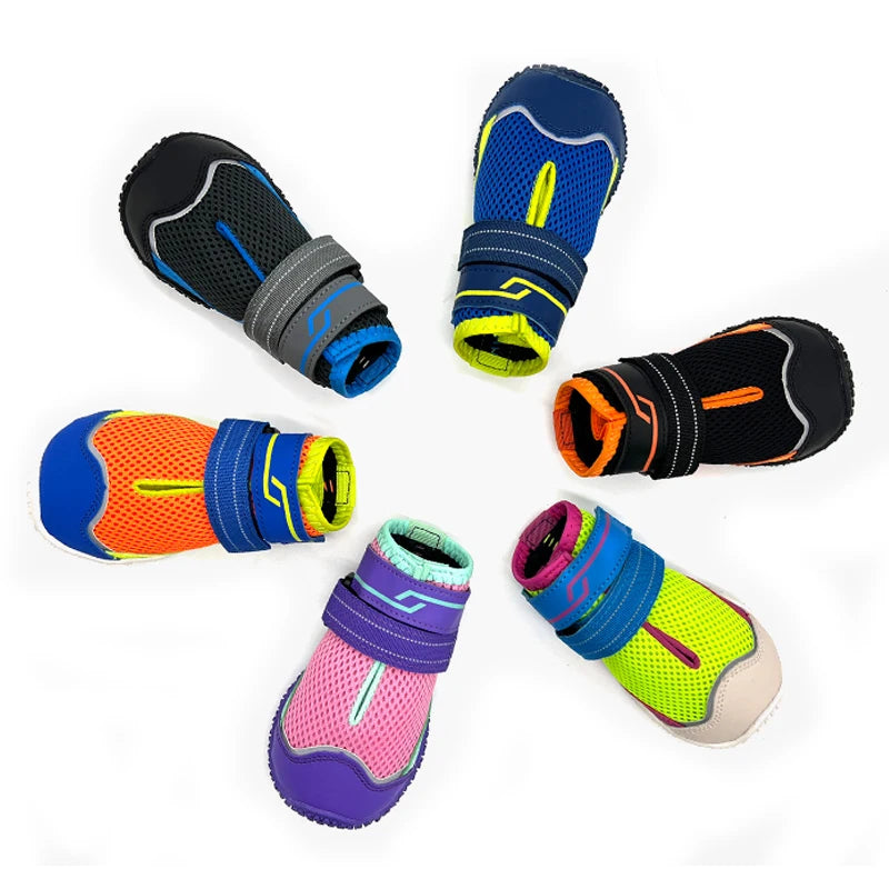 Premium High-Cut Reflective Waterproof Dog Paw Protector Boots