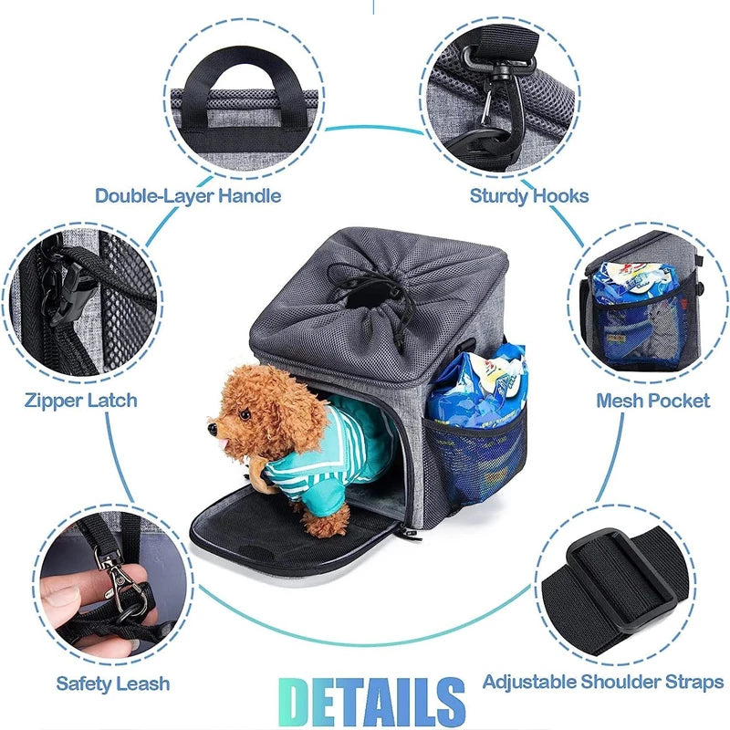 Detachable Bike Basket & Car Seat Pet Backpack Carrier