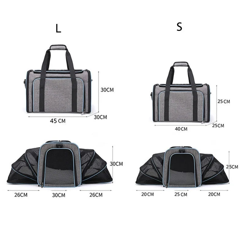 Expandable Pet Carrier Travel Bag