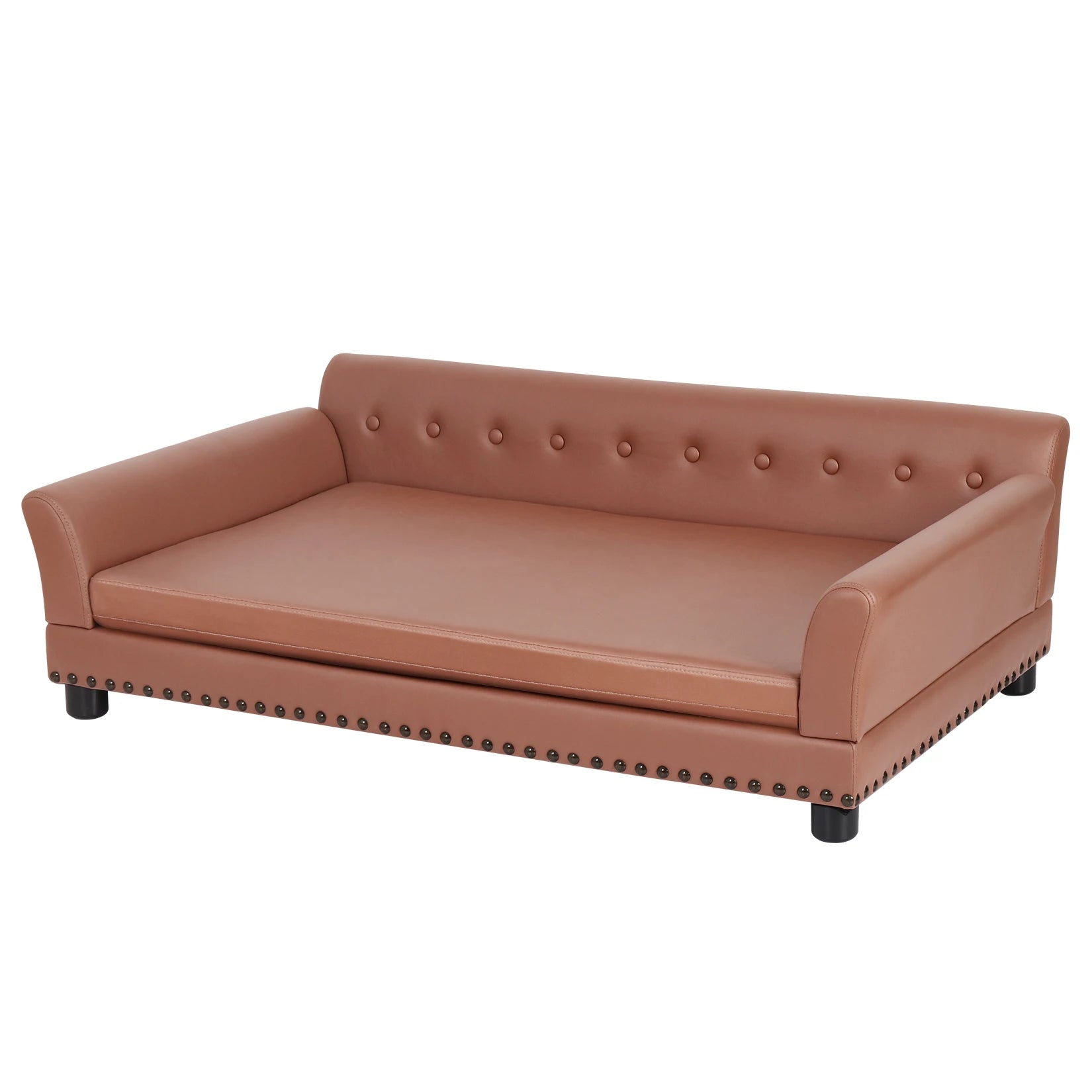 Waterproof Pet Lounge Sofa w/Removable Cushion