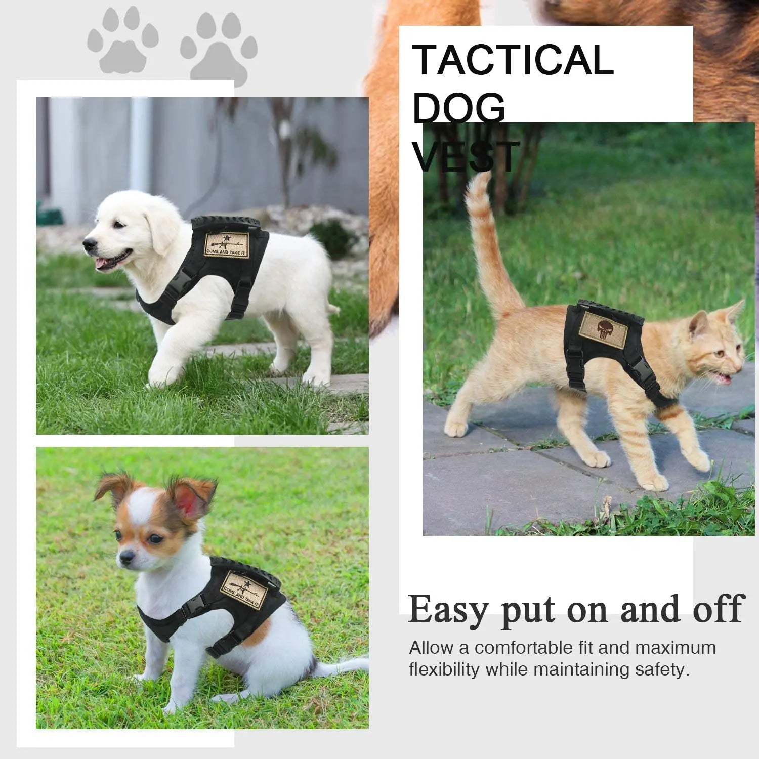 Small Dog Tactical Training Vest Harness