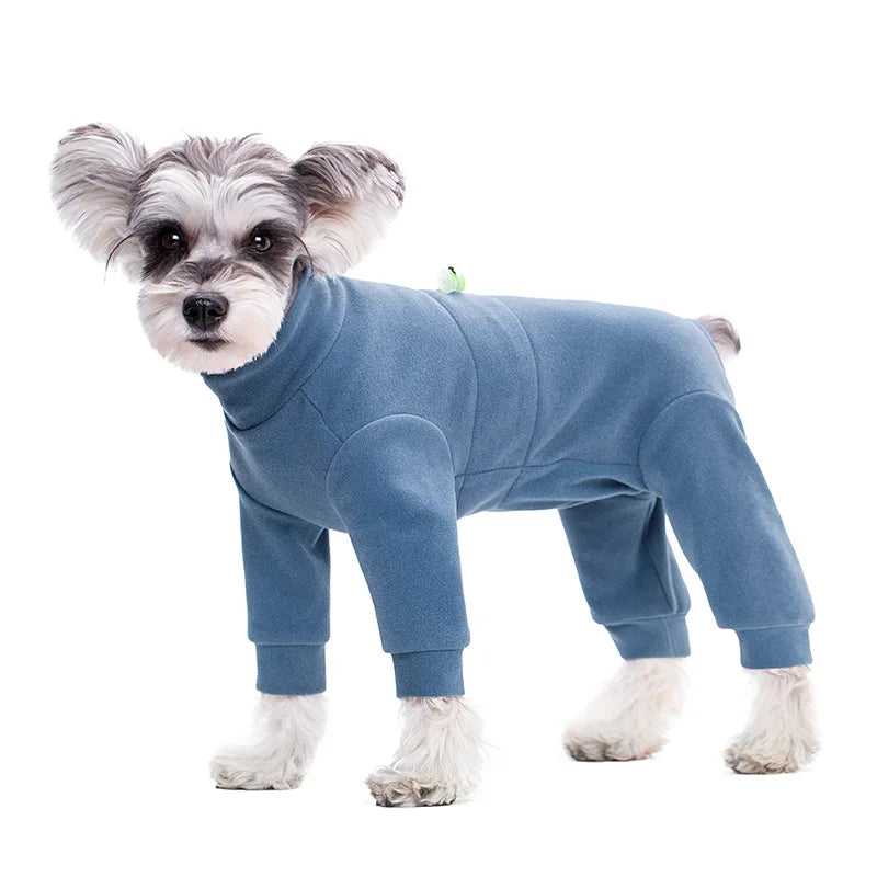 Soft Velvet High Neck Dog Pajamas For Small Dogs