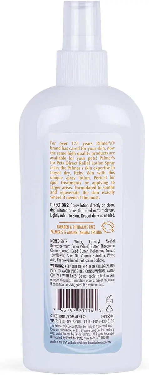 Dog Dry Skin Cocoa Butter Lotion Spray w/Vitamin E