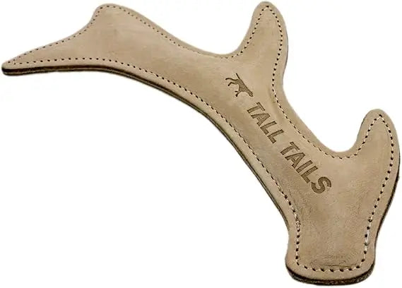 Tall Tails Natural Leather Antler Dog Fetch Toy