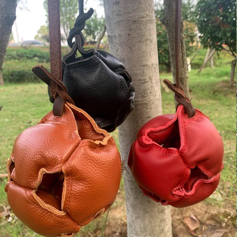 Leather Handle Dog Training Ball