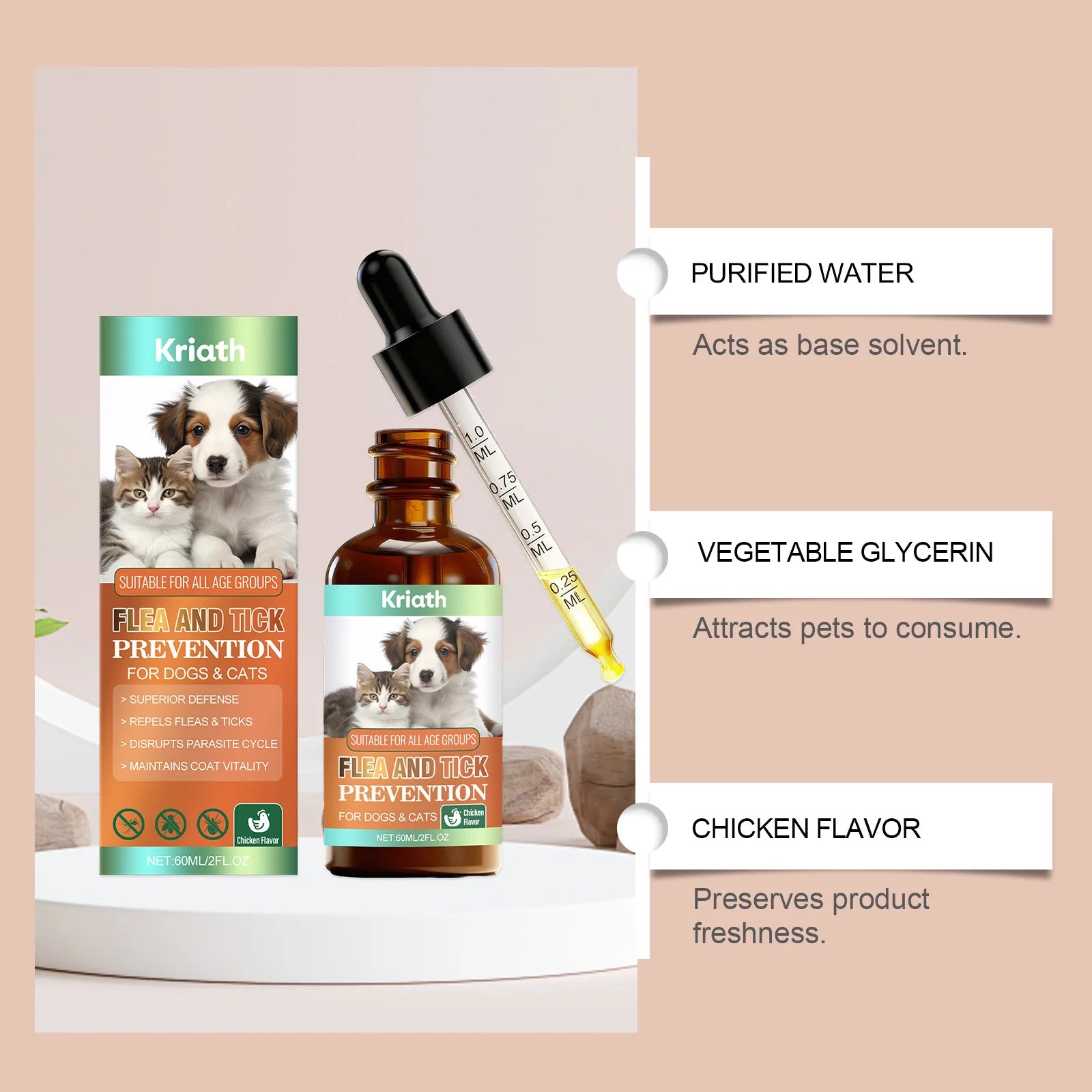 Gentle Nourishing Pet Care Flea & Tick Repellent Drops