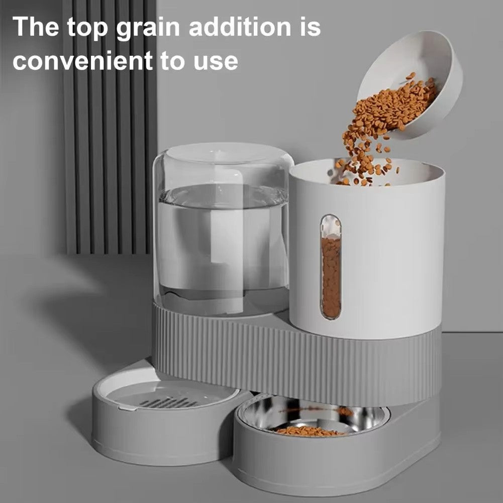 Dual Automatic Pet Food & Water Dispenser