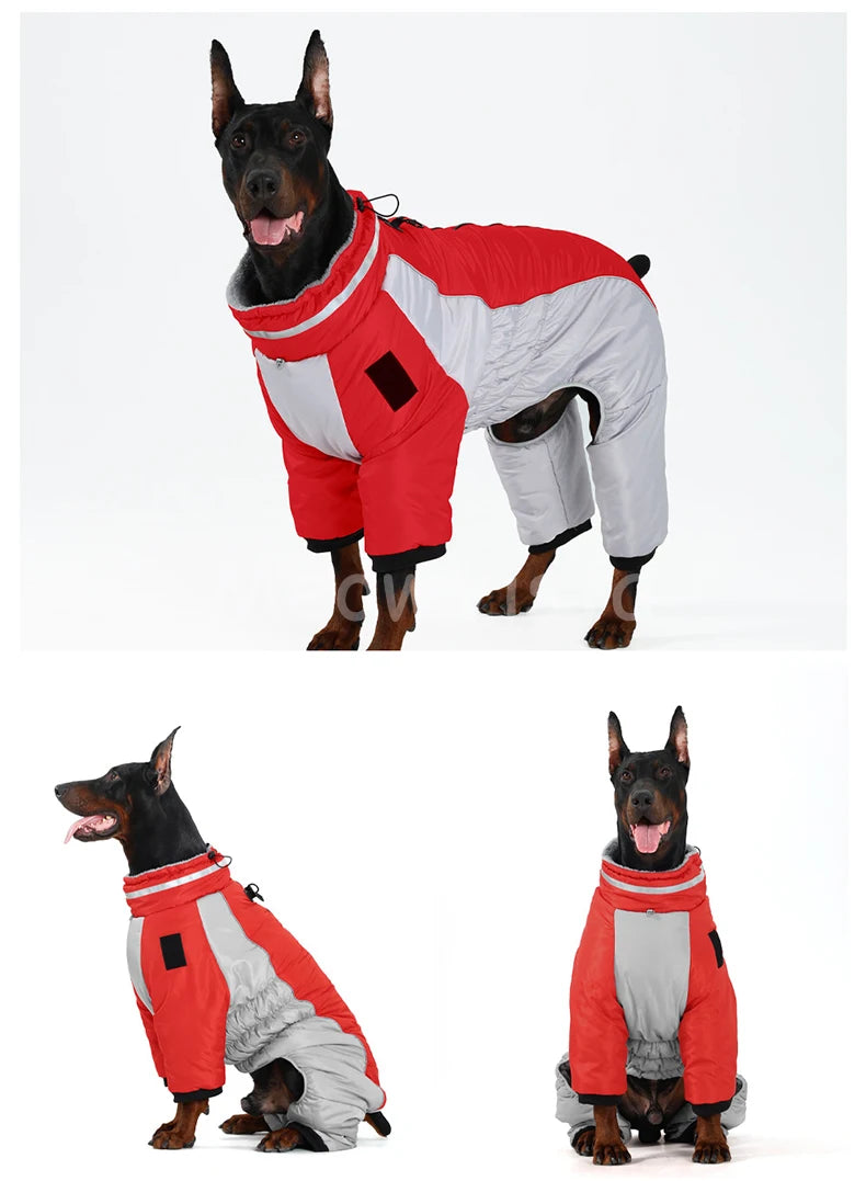 Thick Warm Turtleneck 4‑Legged Dog Snowsuit