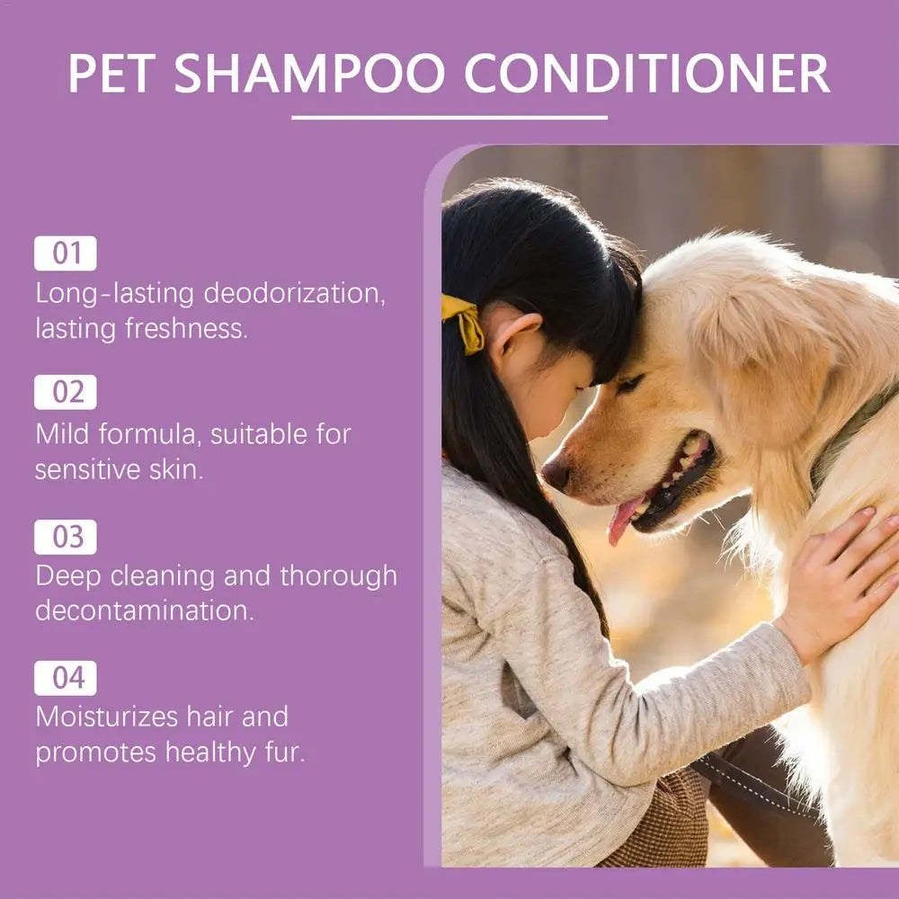 Lavender Natural Plant-Based Deodorizing Pet Shampoo Conditioner