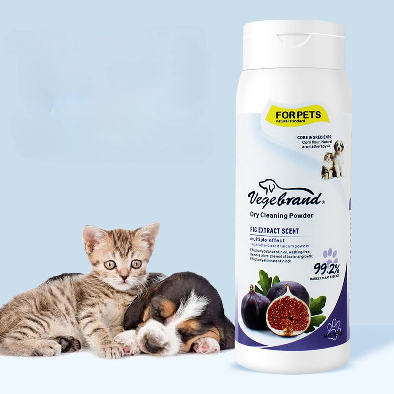 Plant-Based Odor Eliminating Pet Dry Shampoo Powder