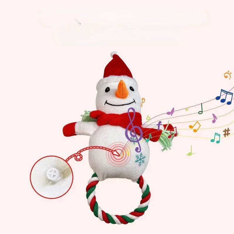 Christmas Series Stuffed Plush Dog Rope Toys