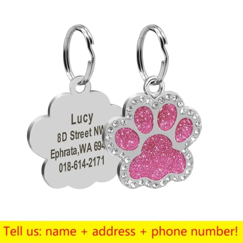 Engraved Stainless Steel Pet Pendant ID Tag