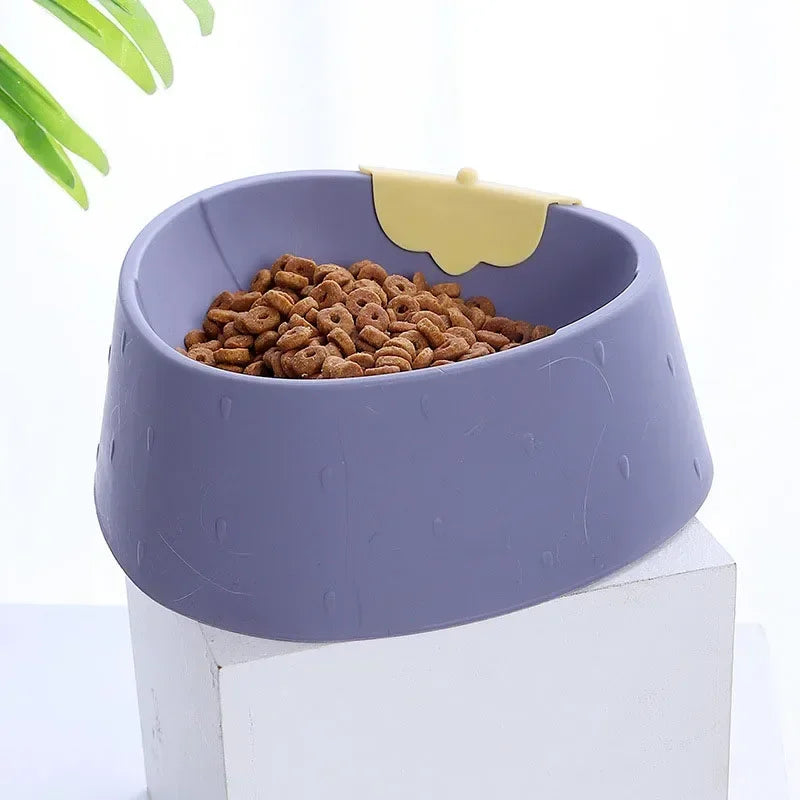 Beautiful Strawberry Pattern Anti-Tumble Pet Bowl
