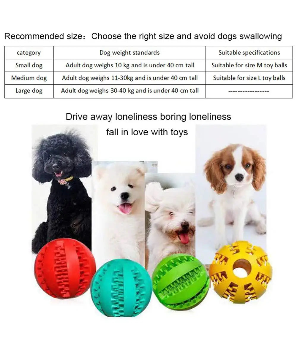 Extra-Tough Natural Rubber Pet Treat Ball