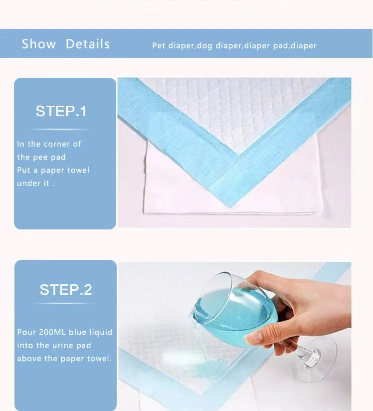 Highly Absorbent Disposable Pet Urine Pads