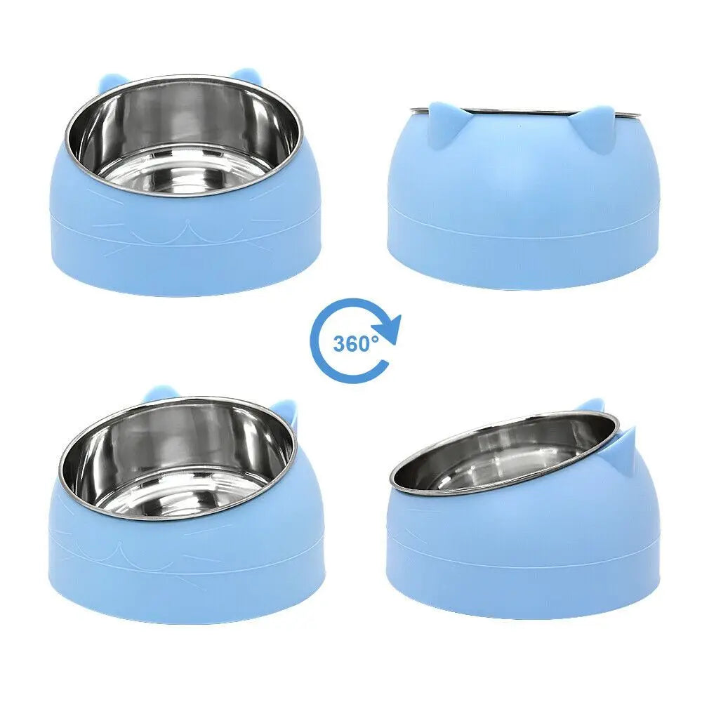 Elevated Non-Slip Stainless Steel Pet Food Bowl