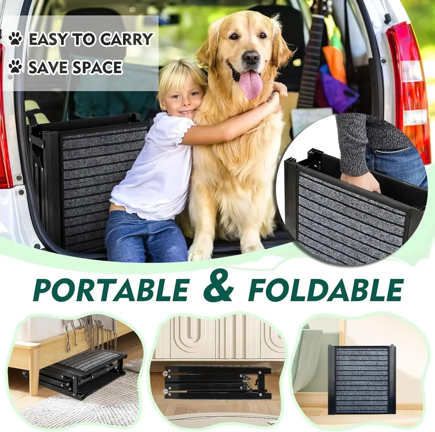 Extra Long Non-Slip Foldable Dog Ramp