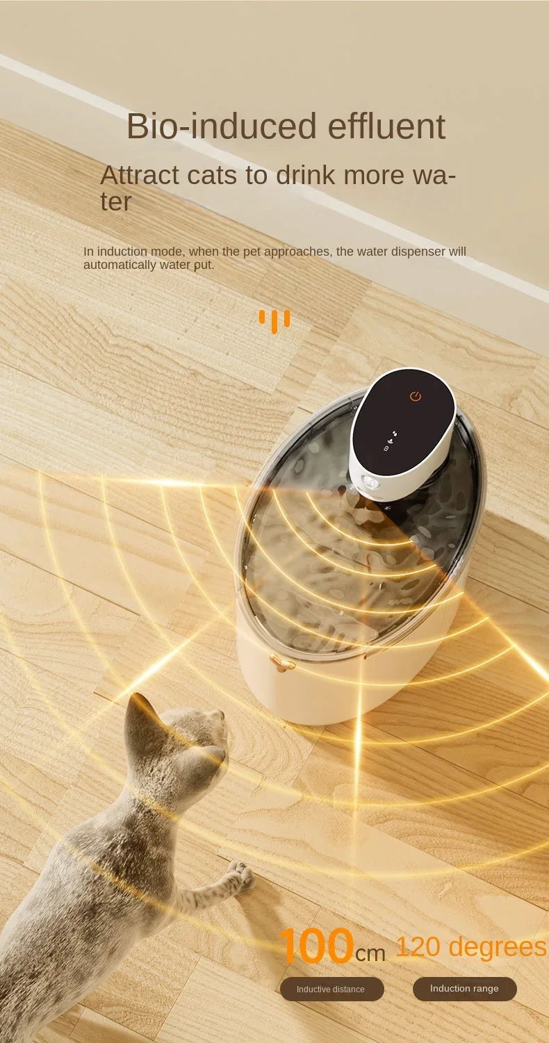 USB Wireless Rechargeable 2.5L Automatic Pet Water Fountain