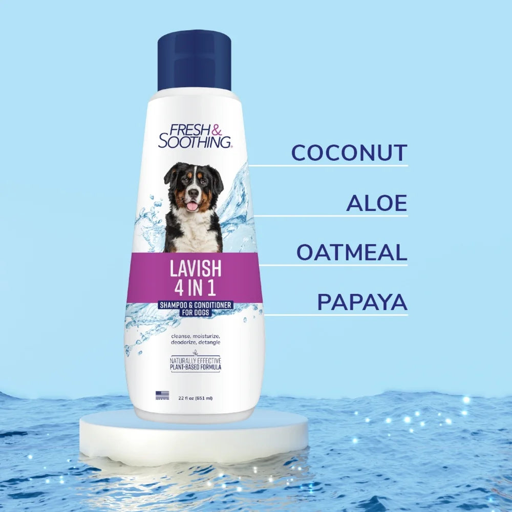 Fresh Lavish Coconut Oatmeal 4-in-1 Dog Shampoo & Conditioner