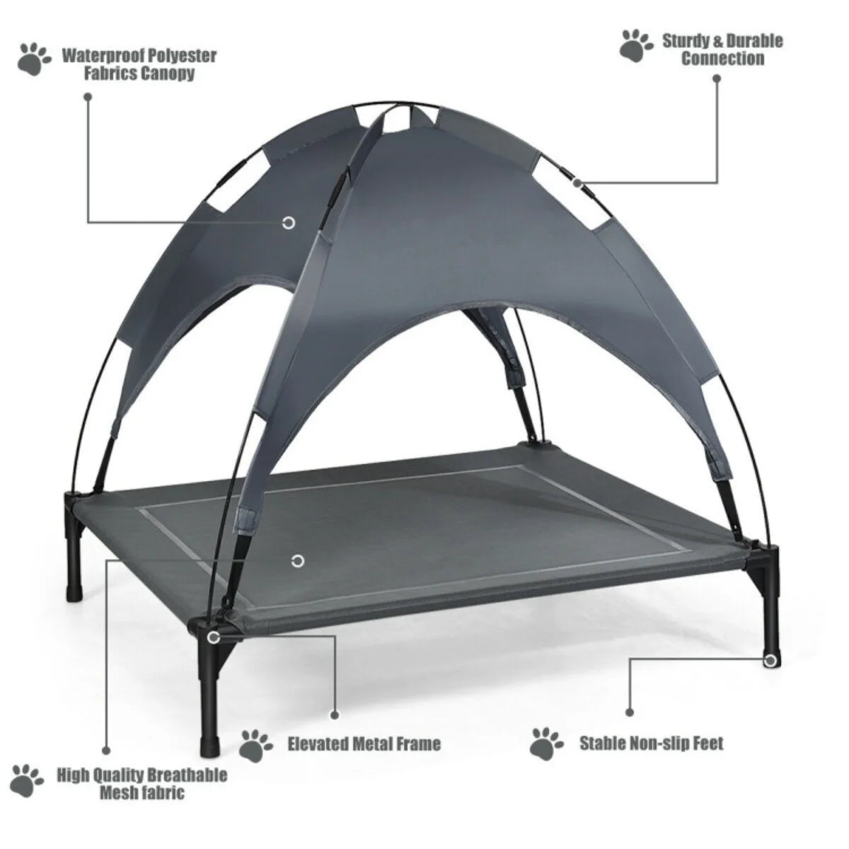 Pet Bed with UV Canopy