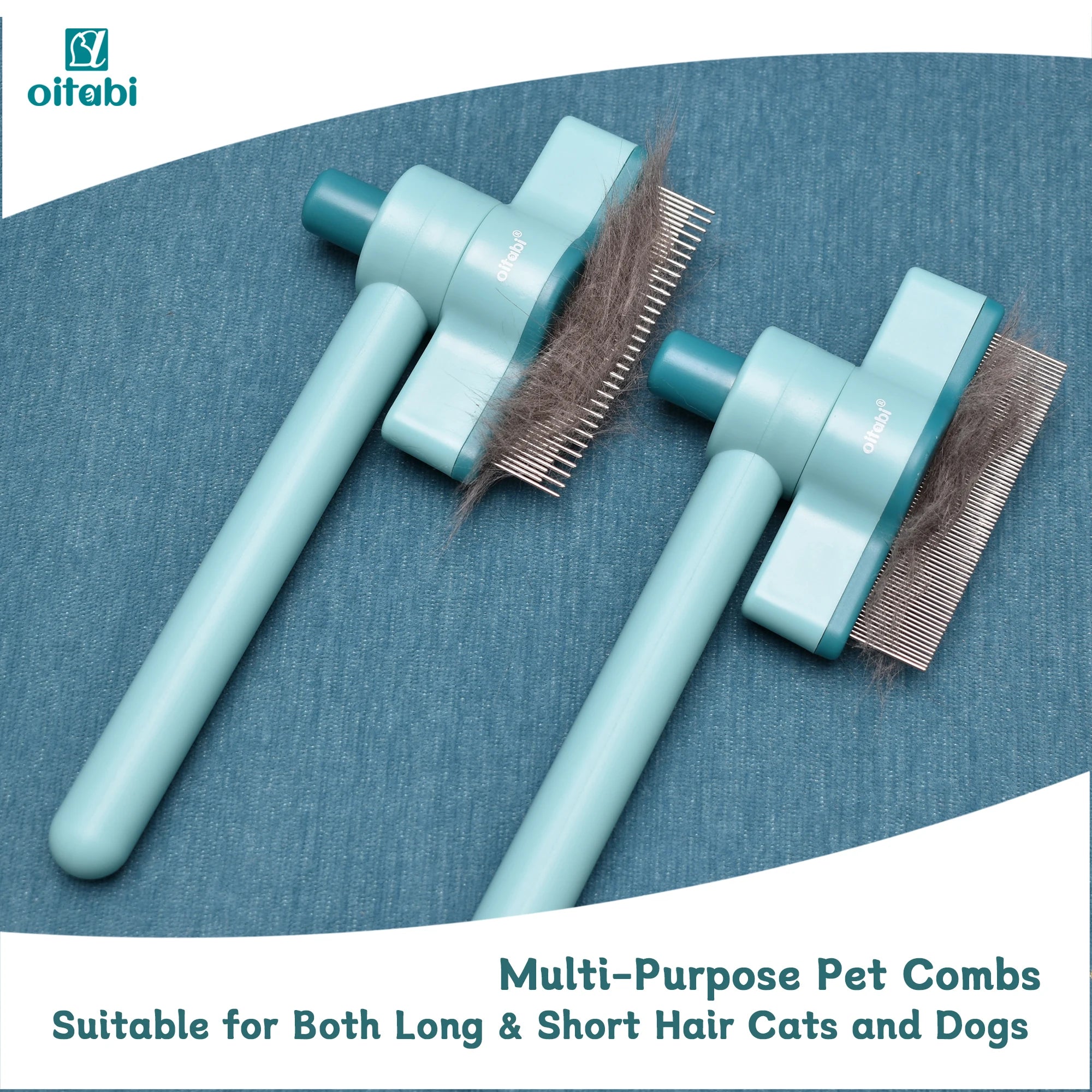 Rotatable Pet Flea & Tick Removal De-Shedding Comb