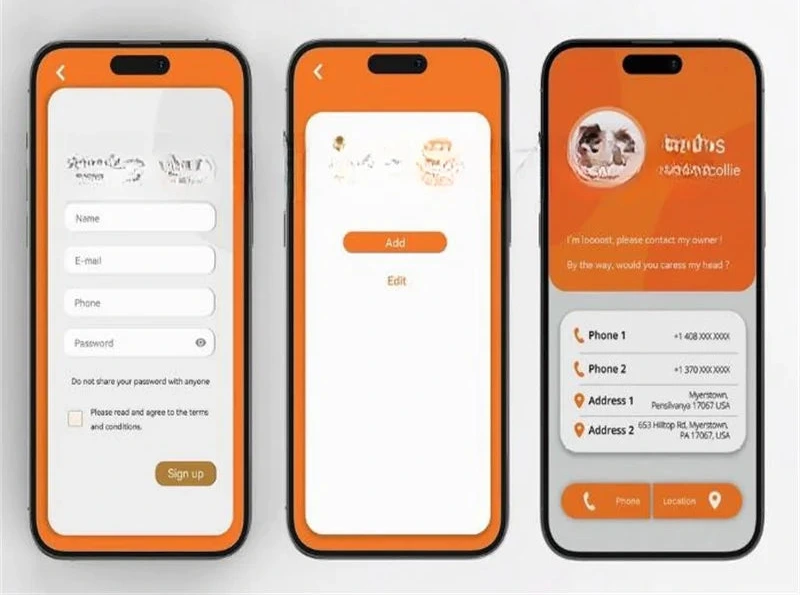 QR Code Personalized Smart Pet ID Pendant